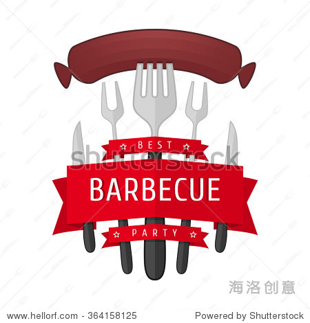 accessories bbq in the form of the logo for your posters