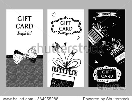 cover certificate to draw freehand design elements, bow, gift