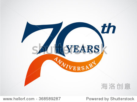 template logo 70th anniversary years logo.-vector