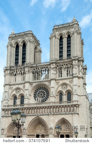 巴黎圣母院的西立面 - 建筑物\/地标,宗教 - 站酷