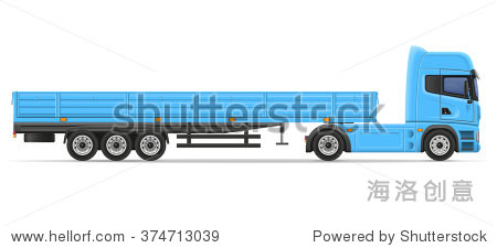 truck semi trailer vector illustration isolated on white back