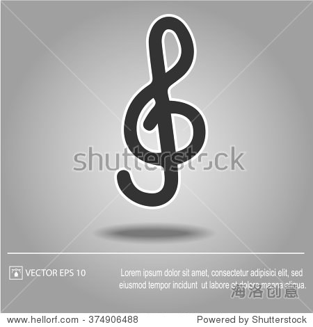 歌曲谱号符号_音乐符号高音谱号(3)