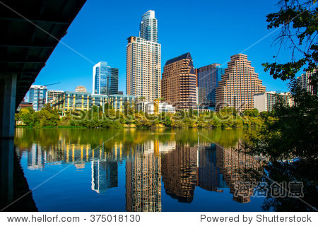 austin city lights at night 2016 aerial view over