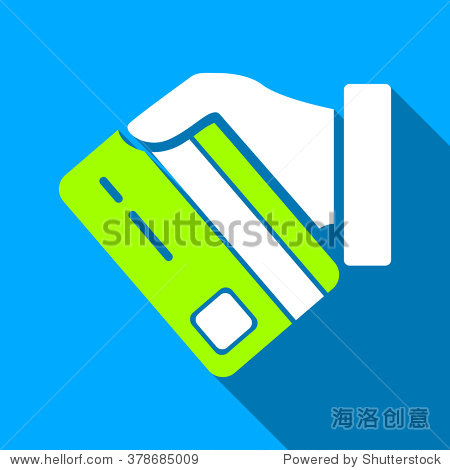 is a flat light symbol with rounded angles on a blue square bac