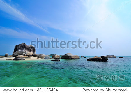 绿色的海洋,勿里洞岛,邦加岛勿里洞岛,印度尼西