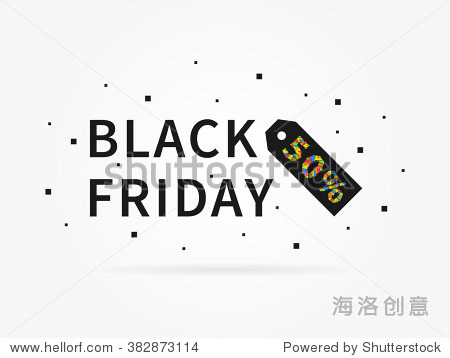 black friday 50 % discount vector illustration on
