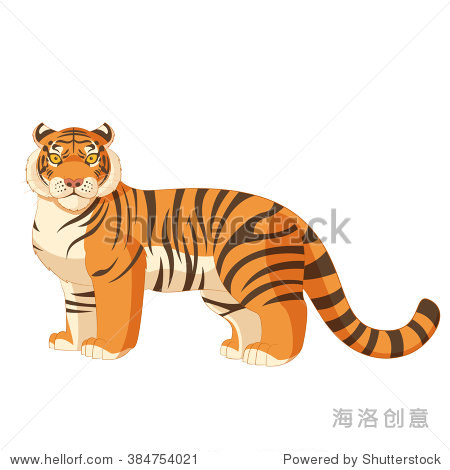 cartoon standing tiger