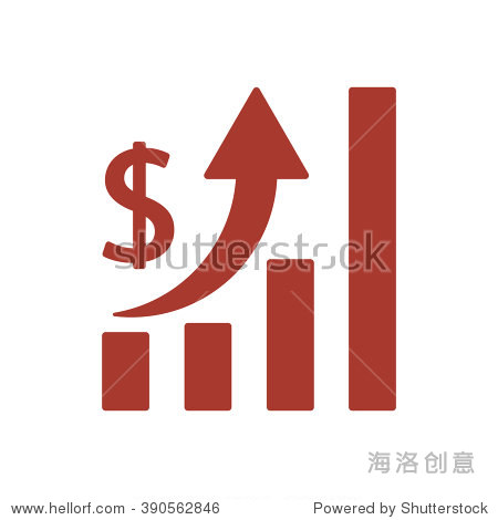 growth of business. icon vector illustration. flat design style