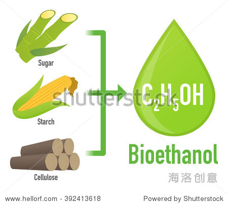 biofuel: biomass ethanol made form sugar starch cellulose