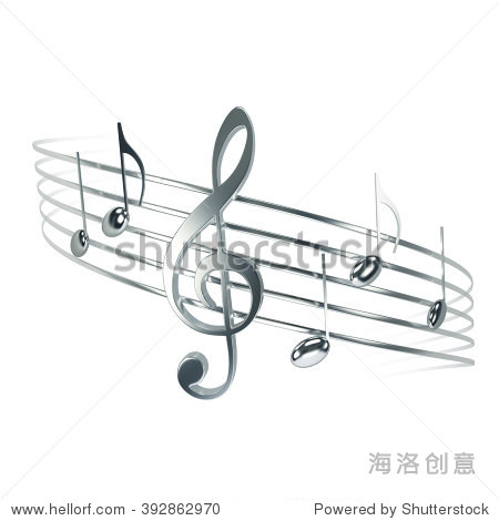 高音谱号,音符