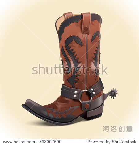 cowboy boots vector illustration - 站酷海洛正版图