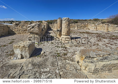 view of the ruins of the ancient greek city kourion