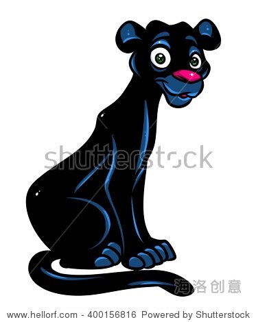 黑豹卡通插图孤立动物人物形象 - 动物\/野生生