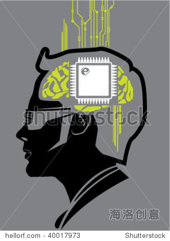 大脑处理器计算机芯片 - 人物,插图\/剪贴图 - 站