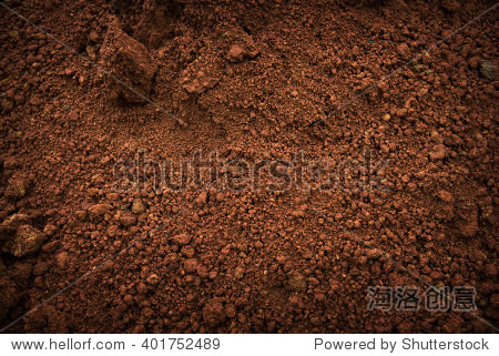 soil on the ground as texture and background.