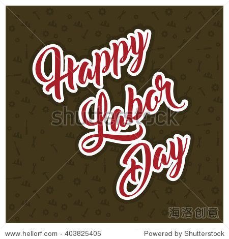 happy labor day typography poster template
