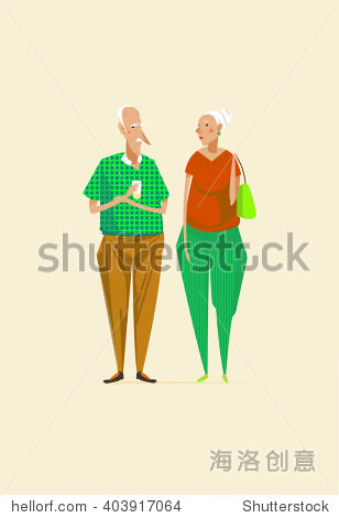 sweet grandparents together in lov.  flat