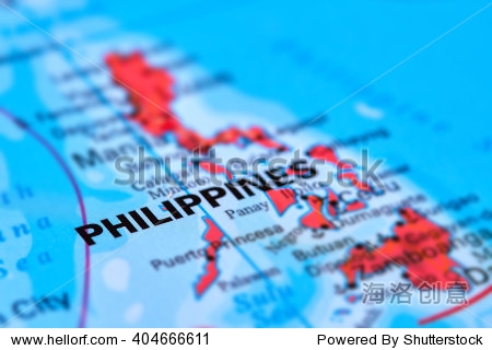 菲律宾群岛在大洋洲在世界地图 - 教育,符号\/标