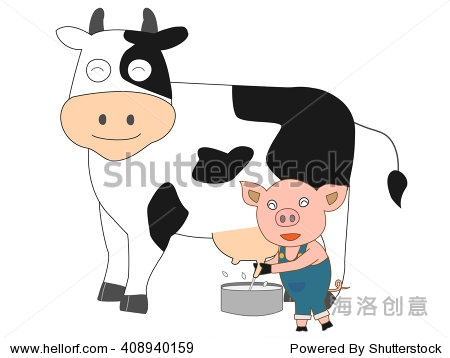 the piglet which does a cows milk squeeze.