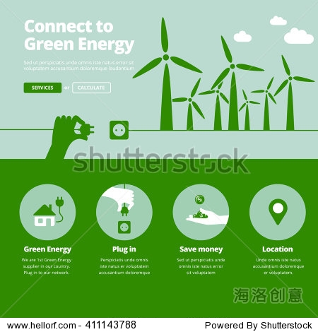 green energy supplier. connect to wind power plants energy.