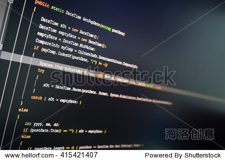 c#源代码计算机语言在电脑显示器上。 - 科技 
