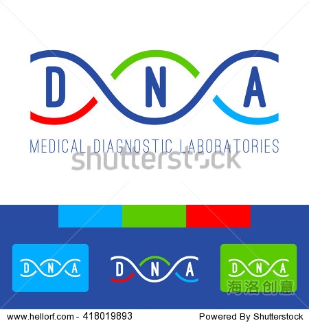 vector dna genomes spiral on white blue red and green background
