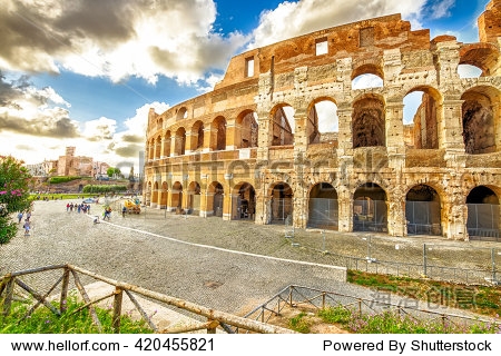side view of the coliseum colosseum flavian amphitheatre the