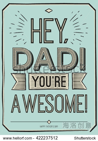 vector gift card for father. fathers day gift card.