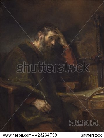 使徒保罗,伦勃朗、c。1657年,荷兰绘画、油画
