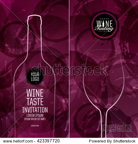 design template background wine stains.