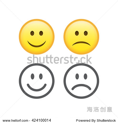 happy and unhappy smlleys.