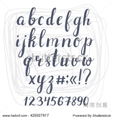英语字母表。小写的手画矢量字体斜体brushpainted书法字体和数字,适合现代网络和杂志设计、明信片、装饰剪贴簿想法。 - 符号\/标志,其它 - 站酷海洛创意正版图片,视频,音乐素材交易平台 - Shutterstock中国独家合作伙伴 - 站酷旗下品牌