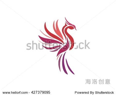 phoenix vector icon logo - 站酷海洛正版图片, 视频