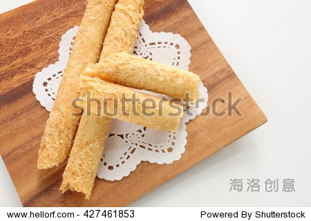 asian confectionery, egg roll cookie