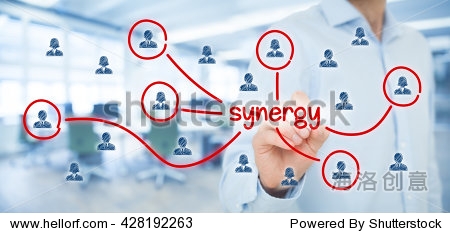 synergy opportunity concept. manager (businessman