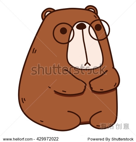 brown bear animal vector illustration