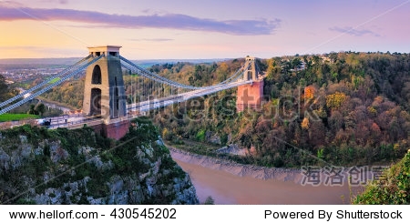 克利夫顿峡谷和著名的吊桥,英格兰的布里斯托