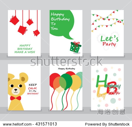 happy birthday christmas greeting and invitation card.