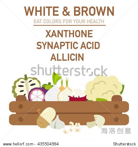 health-white & brown food eat a rainbow of fruits and vegetables