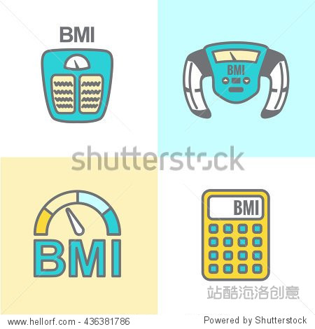bmi or body mass index icons - 站酷海洛 - 正版