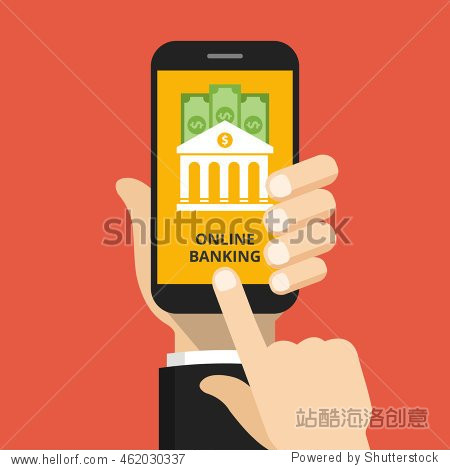 concept for mobile banking and online payment.