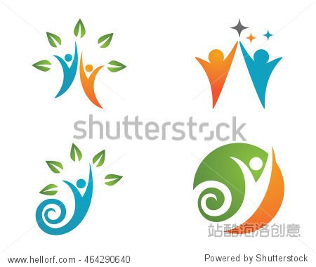 healthy life icon logo template