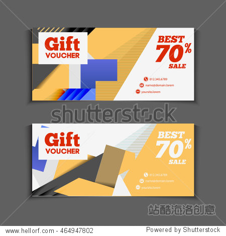 template with modern design special offer or certificate coupon