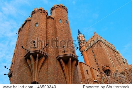 城堡的一部分。大连贝壳博物馆。-建筑物\/地标