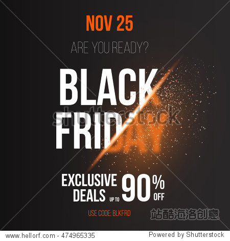 illustration of black friday sale vector exlosion