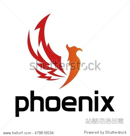 phoenix logo, fire bird logo - 图片素材 - 站酷
