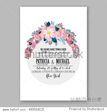 winter christmas wreath of pink flowers and pine and fir