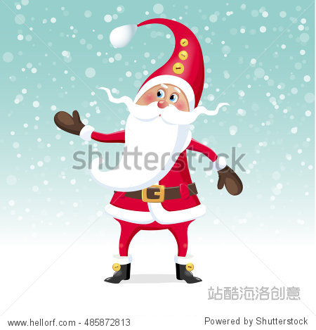 santa claus. vector cartoon illustration in 3d style.