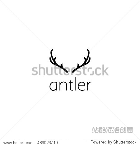 antlers logo graphic design concept. editable