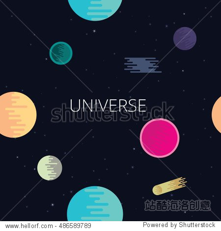 universe space beautiful background pattern. vector illustration